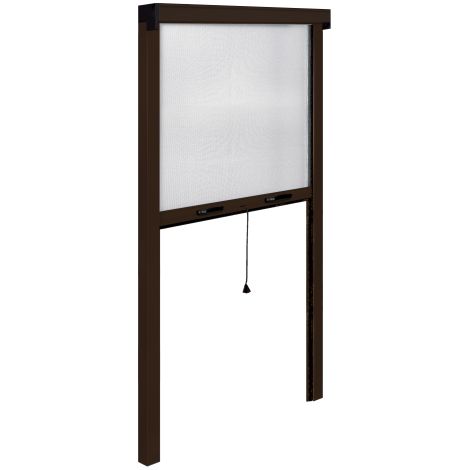 Moustiquaire IRS-CE aluminium marron 140x250 cm vertical pour balcon balcons