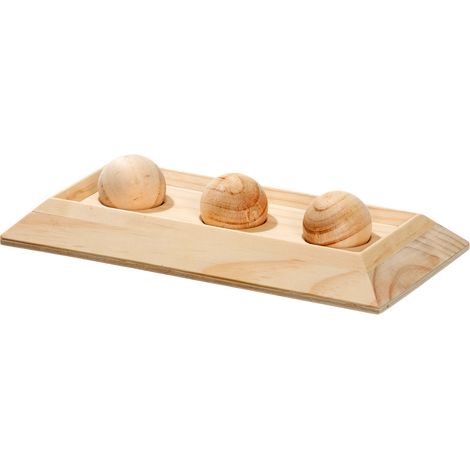 K&F JUGUETE INTELIGENCIA -TRAIN BOARD TABLA CON 3 ROLLOS PARA CONEJOS L: 30 CM AN: 15 CM AL: 6 CM