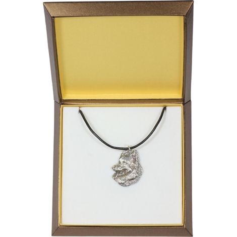 Berger Belge, Bouvier Belge - Collier avec chien dans un coffret cadeau, médaillon plaqué argent pour les amoureux des chiens, pendentif impressionnant par Art-Dog (1/5)