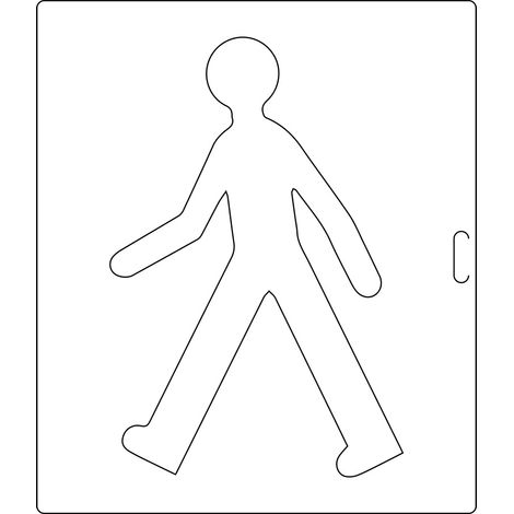 Pochoir pour signalisation horizontale - Piétons 800x1200mm - 8005962 (1/3)