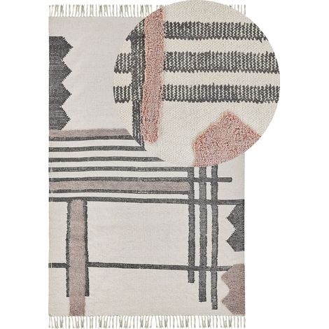 Teppich MURADIYE Beige 160 x 230 cm Baumwolle