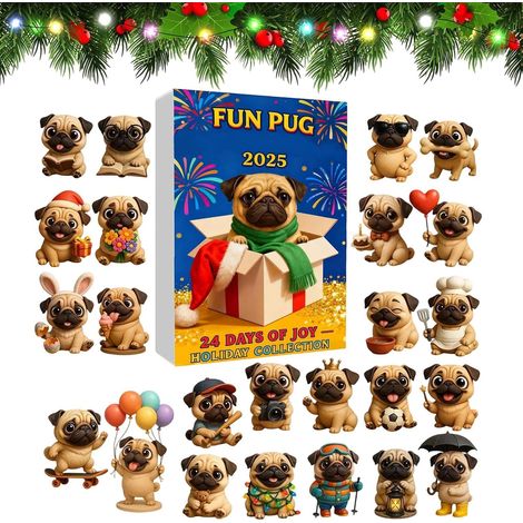 2D-Adventskalender-Anhänger in Hundeform aus Acryl 24-tägiger Adventskalender für Mädchen, Jungen und Kleinkinder (1/5)