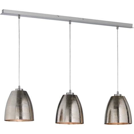Lampe suspendue 3 lumières Cannes nickel antique - 60139 (1/4)
