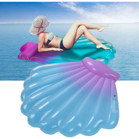 Flotteur Piscine Coquille en PVC Gonflable Lit d'Eau Graduel pour Parc Aquatique Extérieur (1/5)
