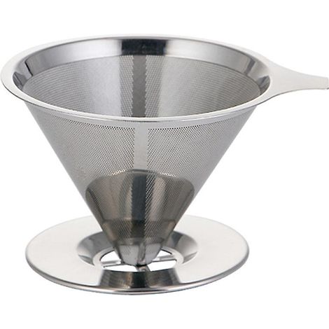 Kaffeefilter aus Edelstahl, Aufguss-Trichter, Brüh- und Filtertee-Einsatz, wiederverwendbar, Küchenhelfer