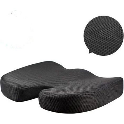 Coussin Chaise Bureau - Coussin Ergonomique et Orthopédique en Mousse à Mémoire de Forme – Noir, Large (1/5)