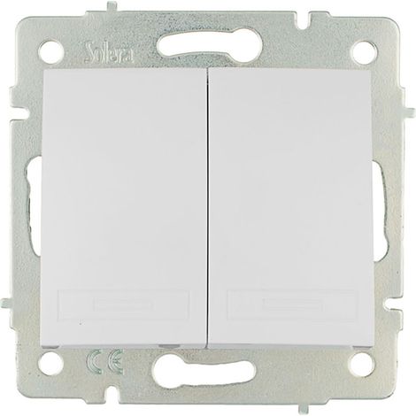 Doble conmutador/interruptor 10ax 250v serie europa solera erp12qc (1/2)