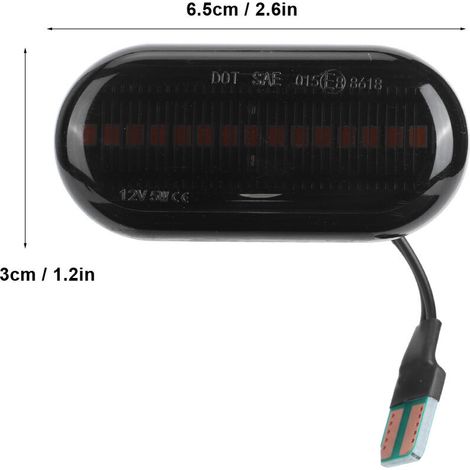 Clignotant LED adapté pour Renault Clio, marqueur latéral dynamique LED de voiture clignotants fluides clignotant séquentiel côté lampe (1/5)