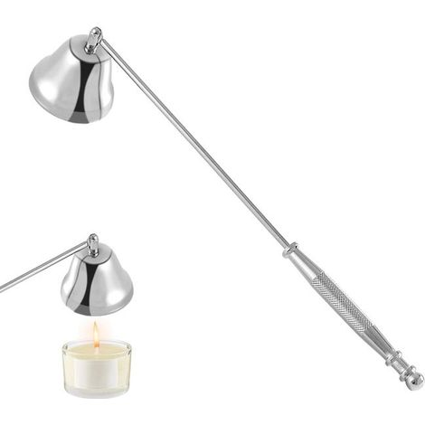 royaluxe - Éteignoir à Bougie argent, Eteignoir a Bougies avec Long Manche, Acier Inoxydable, Peut éteindre la Flamme de Manière Sûre,21cm (1/5)