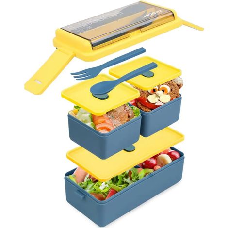 Boîtes à bento pour adultes/enfants, étanches, avec compartiments amovibles, boîte à lunch