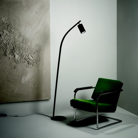 Piantana a LED H184 cm in metallo Nero con faretto orientabile MURGA (1/3)