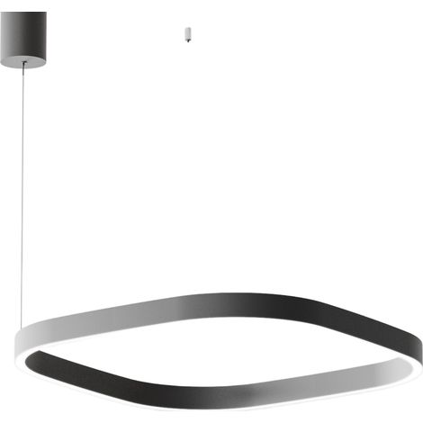 Lampada a Sospensione Criseide S/1P Q - Led 60W 3000K 3100lm in Alluminio Nero - Biemissione Dimmerabile Taglio di Fase - Gealuce (1/3)