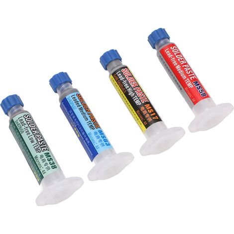 Kit de pâte à souder à l'étain (4 pièces) : faible résidu, excellente conductivité électrique, pour la maintenance des téléphones. (1/5)