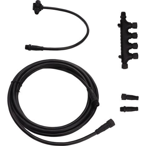Kit de terminaisons en T multiport pour câbles de dérivation NMEA 2000, filetage M12, étanchéité IP67, pour réseaux Lowrance (1/5)