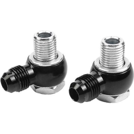 Raccords banjo à 90 degrés pour refroidisseur d'huile de transmission 6AN x 1/4 NPSM Turbo 350 400 700R4 4L60E (1/5)