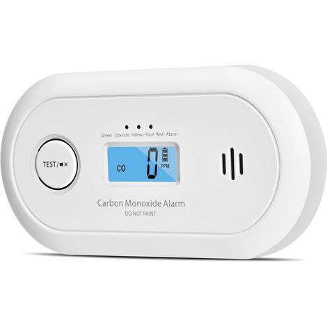 Détecteur Monoxyde Carbone avec capteur CO de 10 Ans, Batterie remplaçable de 5 Ans, Portable Detecteur CO Conception antidéflagrante à Haute sensibilité (1/5)