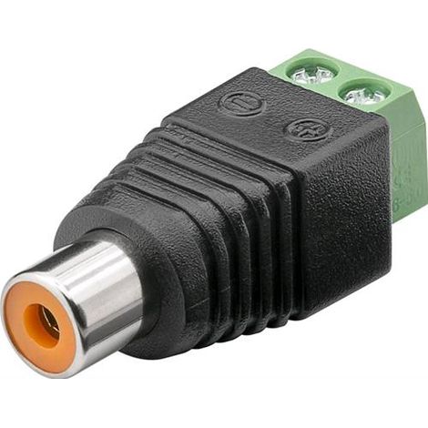 Goobay Adattatore Terminal Block 2-pin a RCA femmina