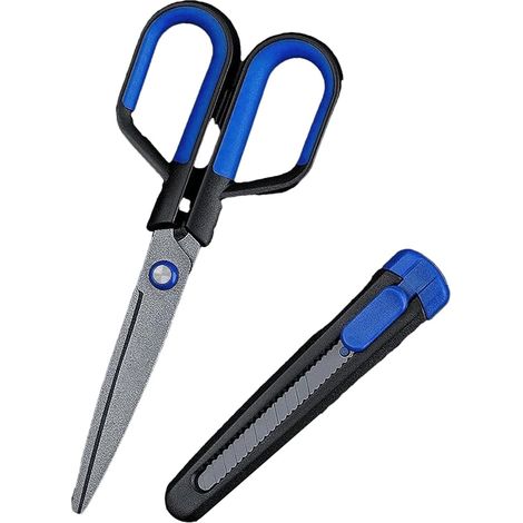 Tijeras de manualidades para adultos, tijeras multiusos, tijeras domésticas, tijeras de manualidades, tijeras domésticas con mango cómodo, tijeras de oficina, tijeras para papel, tijeras multiusos 2 e (1/5)