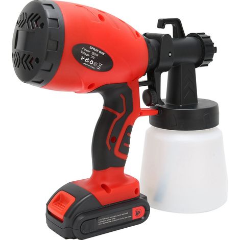 Pistolet à peinture électrique 150 W 100-240 V, rechargeable, sans fil, conforme aux normes européennes, pour intérieur. (1/5)