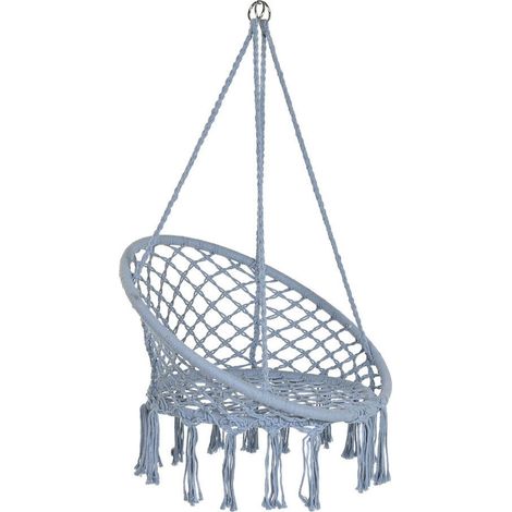Sublimez votre jardin avec une chaise suspendue bleu ciel - bleu ciel doux (1/5)