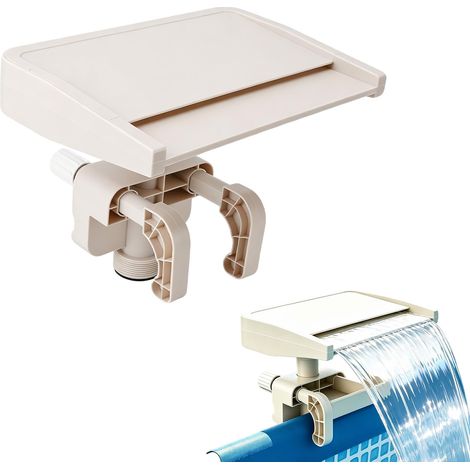Cascade de Fontaine de Piscine, Cascade de détente en PVC détachable, Fixation de déversoir de Fontaine de Piscine Hors Sol pour décoration extérieure (1/5)