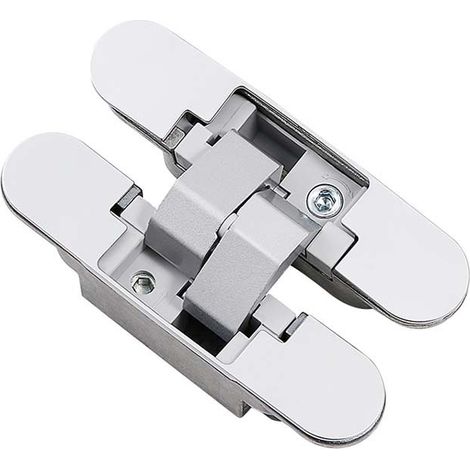 Charnière Invisible pour Portes, Lot de 2 charnières Invisibles pour Portes Lourdes, Charge de 40 kg, Ouverture de 180º (1/4)