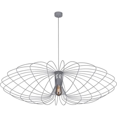 Suspension loft ajourée métal gris Ø110 Kaja Tizi E27 (1/2)