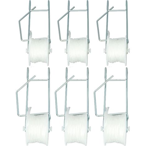 6PCS Crochets de Support pour Tomates, Kit de Crochets Rouleaux de Serre pour Tomates Cerises avec Ligne de 15 Mètres (1/5)