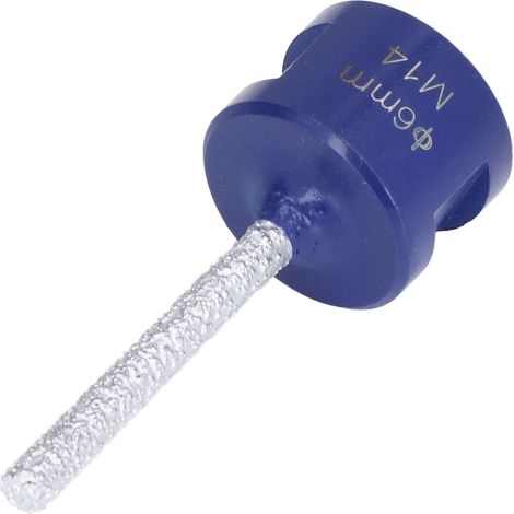 M14-Gewinde-Vakuumgelöteter Diamantfräser für Hartkeramik und Porzellan, 6 mm Schnittdurchmesser, professionelles Schleif- und Fräswerkzeug. (1/5)