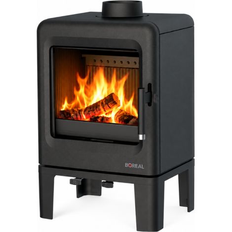 Bronpi – Poêle à bois étanche en fonte 5 kW – Système triple combustion – Rendement 81% – Volume de chauffe 125 m³ – Sortie fumées supérieure ou arrière (1/5)