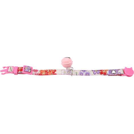 Collier Pour Chien Et Chat - Réglable En Microfibre Avec Nœud Papillon Floral - Taille S (1/5)