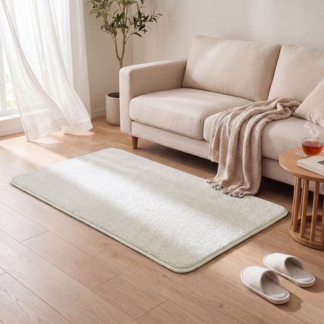 Vounot – Tapis shaggy antidérapant 80x150cm – Ultra doux 10mm – Sous-tapis PVC inclus – Lavable en machine à 30°C – Certifié OEKO-TEX
