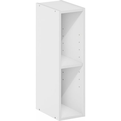 Étagère, Bibliothèque Étroite À 2 Niveaux avec Étagère De Rangement De 15 Cm De Large, 23,6 X 15 X 53,8 Cm, Idéale pour Le Salon, La Chambre Ou Le Bureau, Blanche. (1/5)