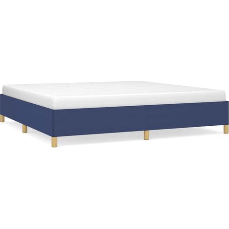 Maison Exclusive - Cama sin colchón tela azul 200x200 cm (1/5)
