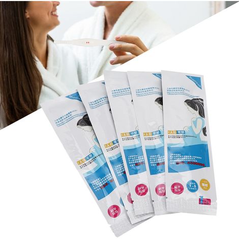 Test de Grossesse Précoce à Plume, 5 Bandelettes Urinaires HCG pour Femmes, Détection Rapide (1/5)