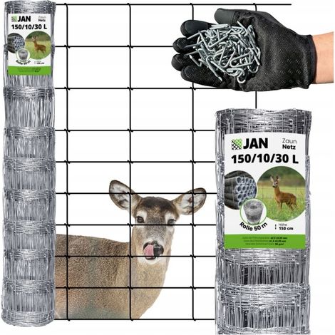 Grillage pour clôture forestière 150/10/30L 50m avec livraison gratuite pour la construction ou la protection contre les cerfs