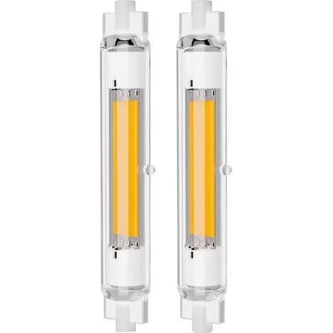 R7S 118mm 30W ampoule LED dimmable Equivalent à 100W lampe halogène Blanc chaud 3000K Sans scintillement 2000LM illumination 360° faisceau Lot de 2 (1/5)