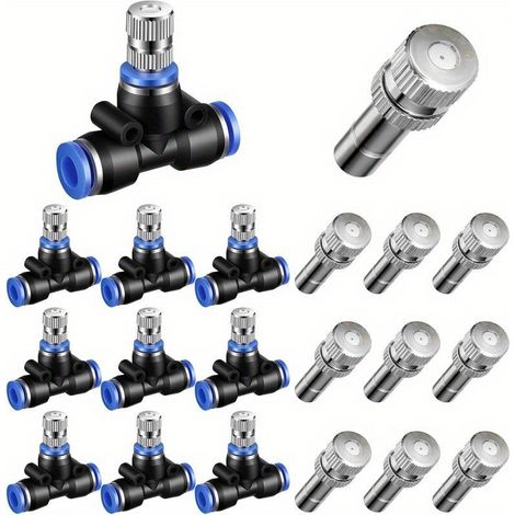 Kit de 20 buses de pulvérisation : buses en laiton de 8 mm et raccords 1/4 pouce — Arroseurs pivotants universels (1/5)