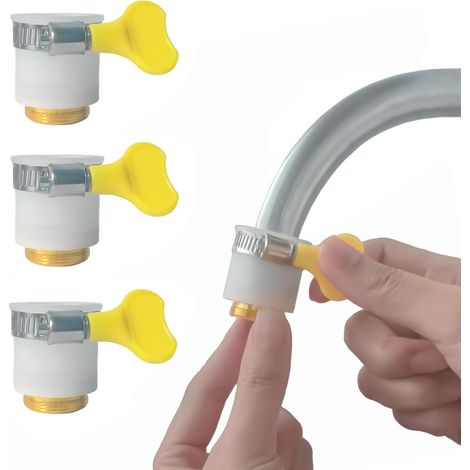 3 adaptateurs universels pour robinet, adaptateur de tuyau d'évier, connecteur de robinet pour robinets col de cygne de 13 à 25 mm de diamètre extérieur, compatible avec (1/5)