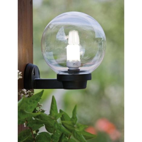 Globe extérieur 25 cm transparent – Décoration design – Idéal pour balcon fleuri, oasis urbaine ou coin détente