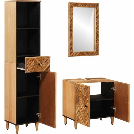 Maison Exclusive - Badezimmerschrank-Set 3 stk. 62 x 33 x 58 cm M (1/5)