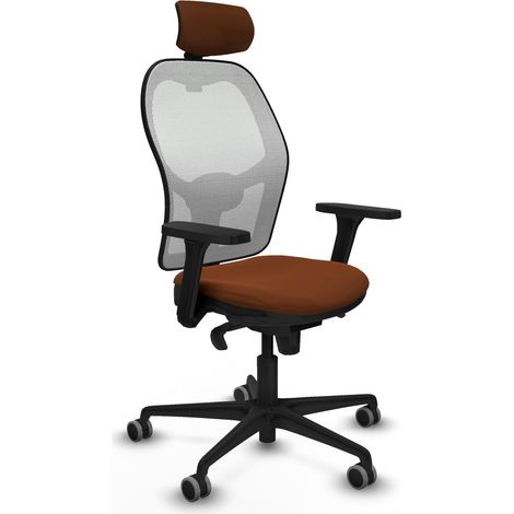 Sedia da ufficio piqueras y crespo Jorquera bianco marrone comfort