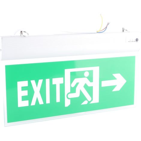 110- Lampe de Signalisation de Sortie de Secours à LED en Acrylique Voyant d'évacuation avec éclairage de Sortie de Haute qualité Panneau d'éclairage de Panneau de 'urgence LED de
