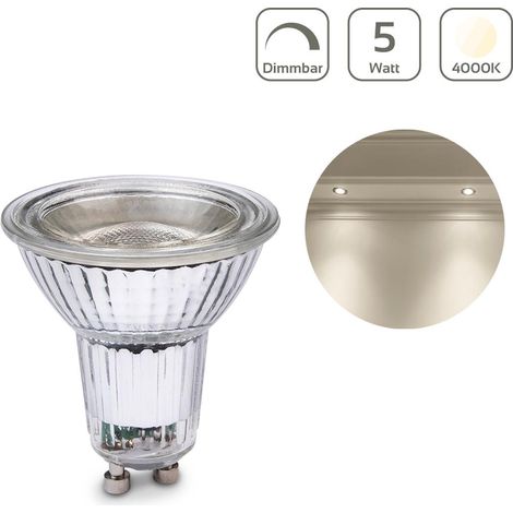 LED Spot GU10 5W neutralweiß dimmbar 4000K 450lm 40° (1/5)