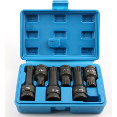 Set 6 Chiavi Bussola 1/2 Torx T60 T70 T80 in Cr-MO Attacco Quadro Boccole (1/4)