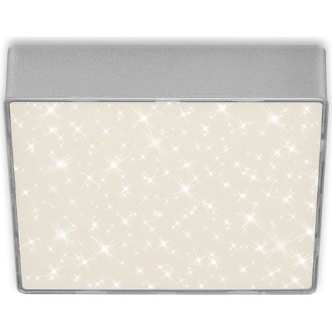 LED Aufbauleuchte IP20 Sternenhimmel 11 W silber Metall-Kunststoff Briloner