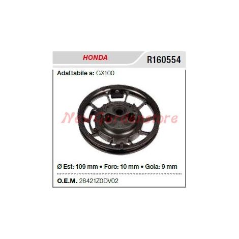 HONDA poulie de démarrage GX100 tracteur de pelouse tondeuse R160554