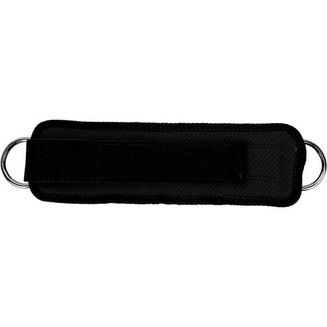 Sangles de cheville ajustables en néoprène pour machine à câble - Double anneau en D - Fitness (Noir) (1/5)