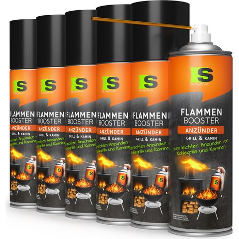 Spraytive 6x 500ml Grillanzünder-Spray Flammenbooster - Bis zu 90x Feuer anzünden - Grill-Anzündhilfe - BBQ Anzünder/Kaminanzünder (1/5)