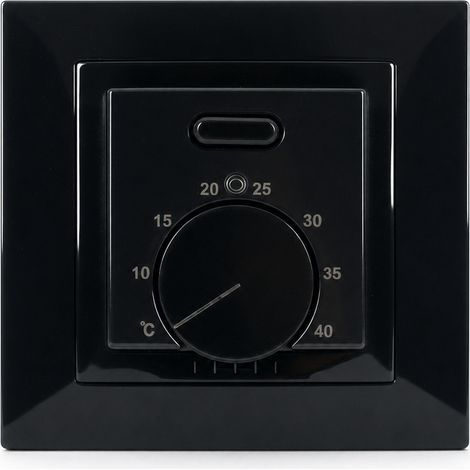 Thermostat mécanique pour chauffage au sol électrique MK05, noir, 220-230 V, 16 A, sonde externe de 3 m (1/5)